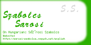 szabolcs sarosi business card